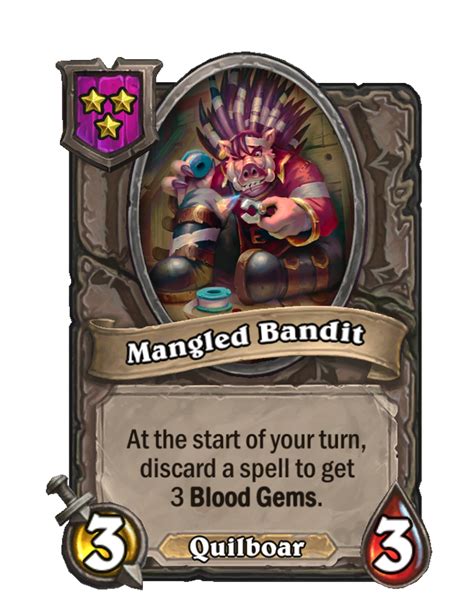 mangled bandit hearthstone|Mangled bandit and snarling conductor discard order.
